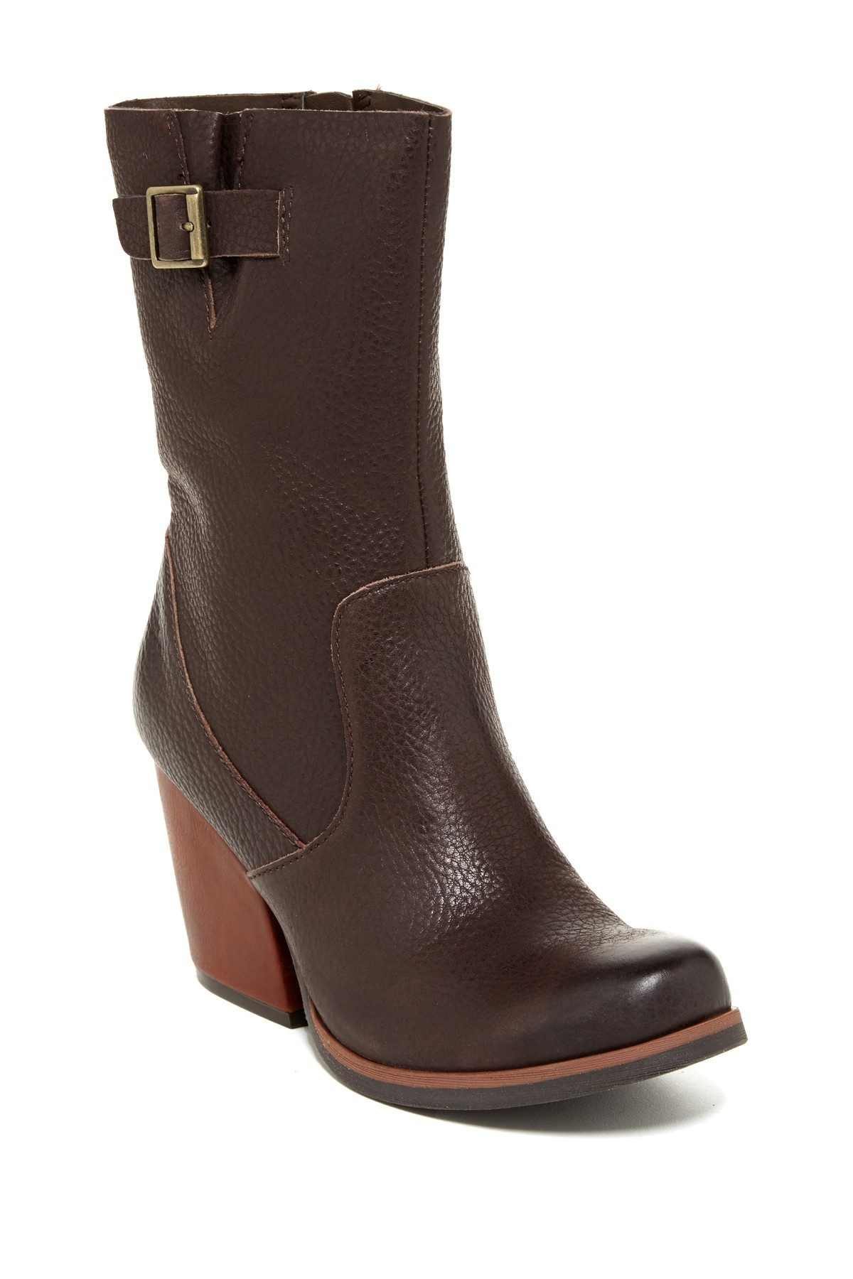 KorkEase Leather Turner Short Buckle Boot in Dark Brown (Brown) Lyst